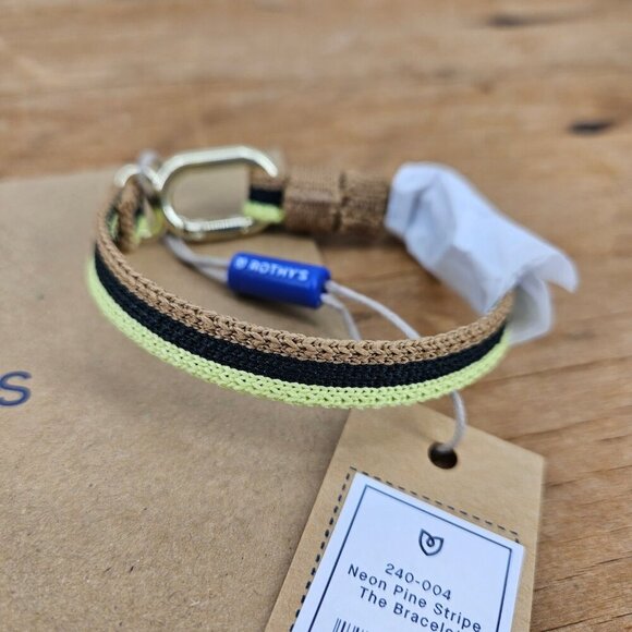New Rothy's The Bracelet Neon Pine Stripe Rothys - Picture 3 of 4